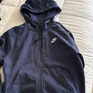 Nike Dark Blue Zip-Up Hoodie